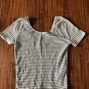 Soft scoop neck crop top